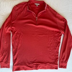 Peter Millar Crest Quarter Zip Pullover Mens Size Large 100% Pima Cotton